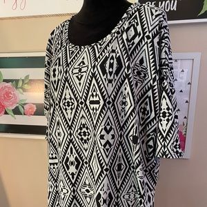 Black/white aztec irma tunic
